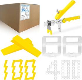 Hreleskt 445011117126 Tile Leveling System 1/8 Inch 3mm Kit - 400pcs Spacer Clips 100pcs Reusabl