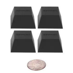 Hudson Hi-fi 850258008101 Isoblock Silicone Isolation Feet 4 Pack Soft Block 60lb Capacity Non-adhes