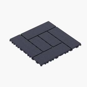Humblepleb 711181762518 12 Inch X Plastic Interlocking Deck Tiles Zz Pattern Outdoor Flooring Til