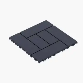 Humblepleb 711181762518 12 Inch X Plastic Interlocking Deck Tiles Zz Pattern Outdoor Flooring Til