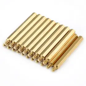 Hxchen210127-0002 Hxchen 20pcs M4 X 50mm 6mm Male Female Thread Brass Hex Standoff Spacer