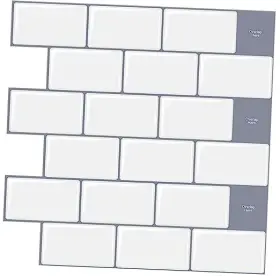 Bs1210tw Ichateau Peel And Stick Backsplash Kitchen Bathroom 3d Wall Panels Sheets 10 White
