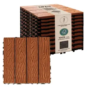 Idzo 810073381353 Wood Plastic Composite Deck Tiles Set Of 10 Sustainable Fsc Inch