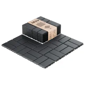 Idzo 810151673936 Plastic Interlocking Deck Tiles - 9pcs Waterproof Outdoor Flooring All Weath