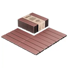 Idzo 810151673943 Plastic Interlocking Deck Tiles - 9pcs Waterproof Outdoor Flooring All
