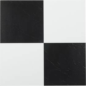 Imports Home Improvement 445016177187 Nexus Self Adhesive 12-inch Vinyl Floor Tiles 20 - 12 Inch X Black/white