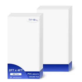 Imxpw 976775363852 Smooth Drop Ceiling Tiles 2ft X 4ft - Waterproof Fire-rated Easy Drop-in Inch Imxpw 976775363852 Smooth Drop Ceiling Tiles 2ft X 4ft - Waterproof Fire-rated Easy Drop-in Inch