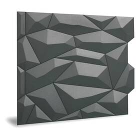 Innovera Decor By Palram 744110061475 24ftft X Glacier Pvc Seamless 3d Wall Panels In Smoked Gray 6-pieces