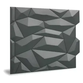 Innovera Decor By Palram 744110061475 24ftft X Glacier Pvc Seamless 3d Wall Panels In Smoked Gray 6-pieces