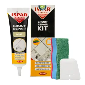 Ispar 270002705180 Tile Grout Repair Kit Beige Filler 14oz Pre-mixed Tube Fast Drying G Ispar 270002705180 Tile Grout Repair Kit Beige Filler 14oz Pre-mixed Tube Fast Drying G