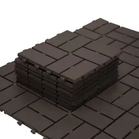 H2sa11ot030 Itopfox Patio Parts 12 Inch X12 Square Brown Composite Interlocking Deck Tiles
