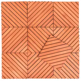 12-diagonal Itopfox H2sa11ot046 Deck Tile 11 Inch X Interlocking Slat Eucalyptus Brown 10 Pc