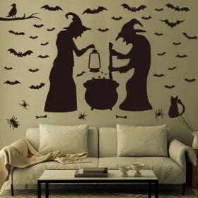 Ivenf 745780016611 Halloween Party Supplies Decorations Wall Decal Window Decor 2 Witches With B Ivenf 745780016611 Halloween Party Supplies Decorations Wall Decal Window Decor 2 Witches With B