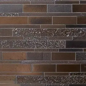 Ivy Hill Tile 313051692637 Deco Lava Ledger Bronze 23.74 Inch X 11.45 Metallic Stone Wall Mosaic Ti
