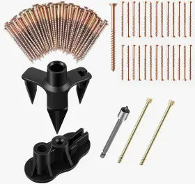 Jaoajo 717021728744 Eliminate Squeaky Noise Floor Repair Kit With 5 Tools And 50 Screws For Wood
