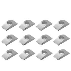 Jcbiz 43406-m8shmnw-12 12pcs M8 Solid Half Moon Nuts Washer Spacer Furniture Silver