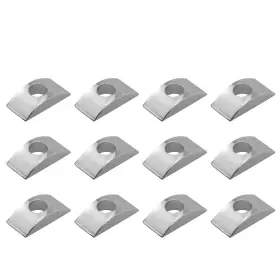 43406-m8shmnw-12 Jcbiz 12pcs M8 Solid Half Moon Nuts Washer Spacer Furniture Silver