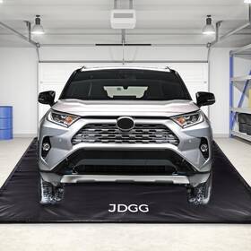 Jdgg Cd-01-bkl-l-us Waterproof Garage Floor Mat For Under Car 8ft6 Inch X20ft Heavy Duty Containment