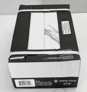 Jeffrey Court 734647130102 Case Field Tile Glossy Ocean Carrara White 4x12 Covers 9.69 Sqft