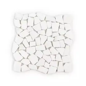 Jeffrey Court 744759972026 Cloudburst Thassos White 11 Inch X Pebble Honed Marble Wall And Floor Mosa