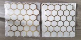 Jeffrey Court 97937 2 Sheets Karats Hexagon Natural Stone Gold Metal Mosaic Tile