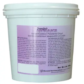 Jennifers Mosaics 794366005808 White Powdered Sanded Grout - 2 Lbs Jennifers Mosaics 794366005808 White Powdered Sanded Grout - 2 Lbs