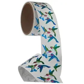Bs7131.1 Jillson & Roberts And Bulk Roll Prismatic Stickers - 100 Repeats Mini Hummingbirds