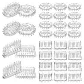 Ezc94pv7 Jjunw 689822 1 32pcs Carpet Protector Spiked Plastic Caster Cups Clear Round And Square Spi