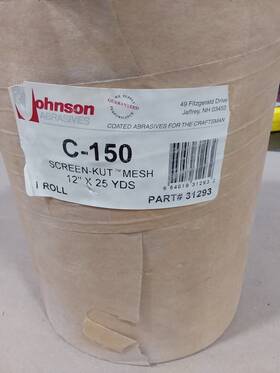 Johnson Abrasives 31293 C-150 Screen-kut Mesh For Drywall 12 Inch 25yds