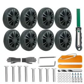 53.5mm-abs Joyhcow Luggage Suitcase Replacement Wheels Diameter 2.11inch/53.5mm 8 Pcs Thickness