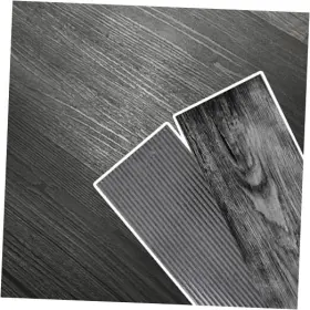 Jugatamaibu 702722392950 Peel And Stick Floor Tile Natural Wood Grain Appearance Self 12pcs Dark Grey