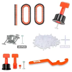 Jyxindzkj 759104253507 Tile Leveling System 1/16 Kit Reusable 100pcs Leveler Spacer With 500pcs 1