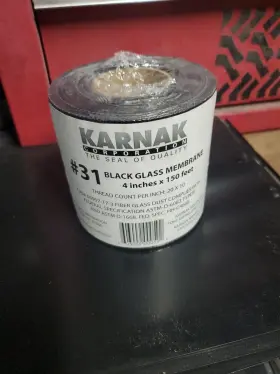Karnack Corporation 603009000592 Karnak #31 Black Fiberglass Water-proofing Membrane 4 Inch X 150ft Roll