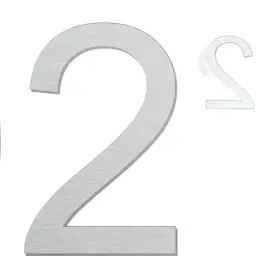 Ar-75w-2 Kemushop Self Adhesive House Numbers - 3 Inch Metal Stainless Steel Door 75mm Silver 2