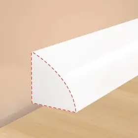 Kv-qtrim1515-1m Keqkev Flexible Quarter Round Molding Trim Peel And Stick Moulding Wall White 1 Meter