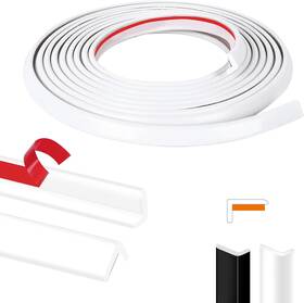 Kikerike 445025530508 Peel And Stick Tile Edge Trim 10ft L-shape Outside Corner Molding Vinyl