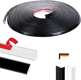 Kikerike 445048930996 20ft Peel And Stick L-shape Tile Edge Trim Outside Corner Molding - Black Kikerike 445048930996 20ft Peel And Stick L-shape Tile Edge Trim Outside Corner Molding - Black