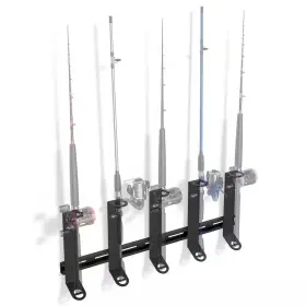 Koova 711181931938 500 Lbs 5 Spinning Adjustable Fishing Pole Wall Mounted Racks