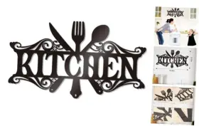 Koyiltd20240827104123 Koyiltd Metal Kitchen Wall Art Rustic Sign Decor Farmhouse For