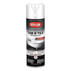 Krylon 56489 17 Ounce Tub And Tile Ultra Repair Finish Bright White Durable Chip Resistant