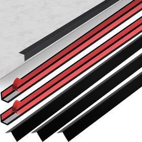 Ktinitk Hbt-l02 5pcs 48 Inch Black Metal Corner Protectors Aluminum Self Adhesive Guards