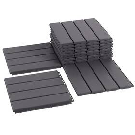 Kubvici Wood002 Interlocking Deck Tiles 12 Pcs Inch X Patio Waterproof Plastic Ou