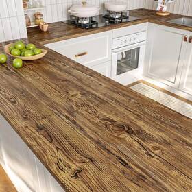 Lacheery 016071780529 24 Inch X160 Rustic Brown Wood Grain Contact Paper Peel And Stick W