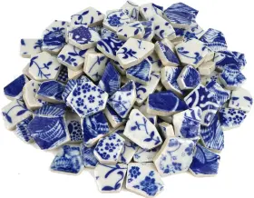 Ly-ceramic-520b Lanyani Broken Ceramic China Tiles Assortment Porcelain Pieces For Mosaic Crafts
