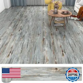 B0d2h6r969 Lareko 108 Sq.ftwood Peel And Stick Floor Tiles72 Pack Grey Vinyl Flooring No