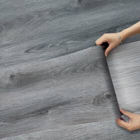Lareko B0fd9dm1fh 52 Sq.ft Peel And Stick Floor Tile 630 Length 12 Width Roll - Smoke Grey