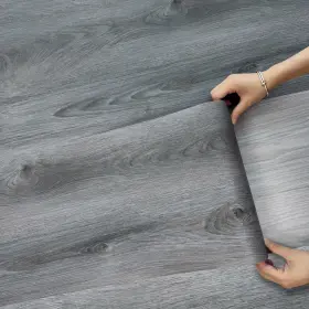 B0fd9dm1fh Lareko 52 Sq.ft Peel And Stick Floor Tile 630 Length 12 Width Roll - Smoke Grey B0fd9dm1fh Lareko 52 Sq.ft Peel And Stick Floor Tile 630 Length 12 Width Roll - Smoke Grey