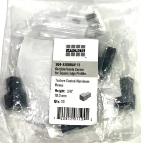 Sq4-a100rav-11 Laticrete Square Shape 3/8 Inch Raven Inside/outside Corner 10-pack Sq4-a100rav-11 Laticrete Square Shape 3/8 Inch Raven Inside/outside Corner 10-pack