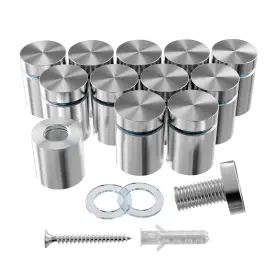 Ld25001 Ledongus 12-pack Stainless Steel Standoff 3/4 Inch X 1 / 19mm 25mm Silver