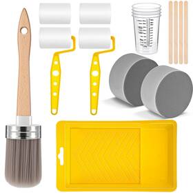 Lemonroad Lem-lemonroad-3553 18 Pieces Paint Brush And Roller Set Painting Supplies For Cabinet